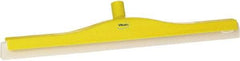 Vikan - 24" Foam Rubber Blade Floor Squeegee - Double Edge, Yellow, Plastic Holder - A1 Tooling