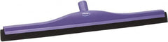 Vikan - 24" Foam Rubber Blade Bench Squeegee - Double Edge, Purple, Plastic Holder - A1 Tooling