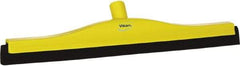 Vikan - 20" Foam Rubber Blade Bench Squeegee - Double Edge, Yellow, Plastic Holder - A1 Tooling