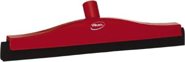 Vikan - 16" Foam Rubber Blade Bench Squeegee - Double Edge, Red, Plastic Holder - A1 Tooling