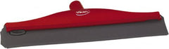 Vikan - 16" Rubber Blade Ceiling Squeegee - Double Edge, Red, Plastic Holder - A1 Tooling