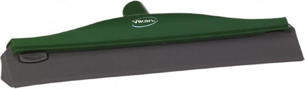 Vikan - 16" Rubber Blade Ceiling Squeegee - Double Edge, Green, Plastic Holder - A1 Tooling