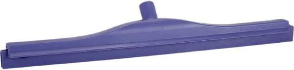 Vikan - 24" Rubber Blade Floor Squeegee - Double Edge, Purple, Plastic Holder - A1 Tooling