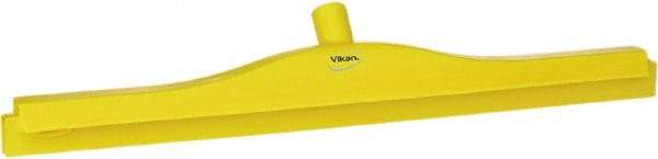 Vikan - 24" Rubber Blade Floor Squeegee - Double Edge, Yellow, Plastic Holder - A1 Tooling