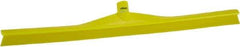 Vikan - 27.56" Rubber Blade Floor Squeegee - Single Edge, Yellow, Plastic Holder - A1 Tooling