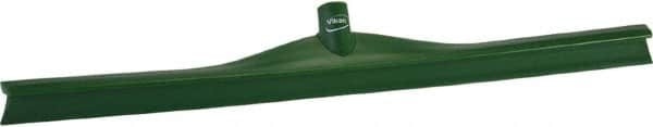 Vikan - 27.56" Rubber Blade Floor Squeegee - Single Edge, Green, Plastic Holder - A1 Tooling