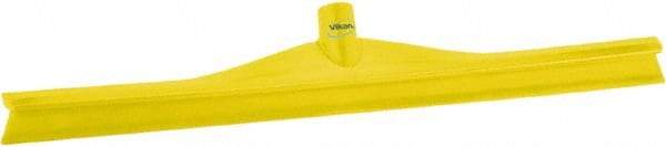 Vikan - 23.62" Rubber Blade Floor Squeegee - Single Edge, Yellow, Plastic Holder - A1 Tooling