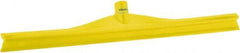 Vikan - 23.62" Rubber Blade Floor Squeegee - Single Edge, Yellow, Plastic Holder - A1 Tooling