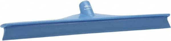 Vikan - 19.67" Rubber Blade Floor Squeegee - Single Edge, Blue, Plastic Holder - A1 Tooling