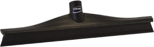 Vikan - 15-3/4" Rubber Blade Floor Squeegee - Single Edge, Black, Plastic Holder - A1 Tooling