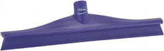 Vikan - 15-3/4" Rubber Blade Floor Squeegee - Single Edge, Purple, Plastic Holder - A1 Tooling