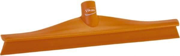 Vikan - 15-3/4" Rubber Blade Floor Squeegee - Single Edge, Orange, Plastic Holder - A1 Tooling