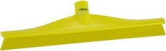 Vikan - 15-3/4" Rubber Blade Floor Squeegee - Single Edge, Yellow, Plastic Holder - A1 Tooling