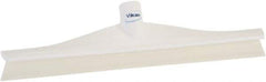 Vikan - 15-3/4" Rubber Blade Floor Squeegee - Single Edge, White, Plastic Holder - A1 Tooling