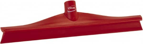 Vikan - 15-3/4" Rubber Blade Floor Squeegee - Single Edge, Red, Plastic Holder - A1 Tooling