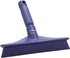 Vikan - 9.84" Rubber Blade Bench Squeegee - Single Edge, Purple, Plastic Holder - A1 Tooling