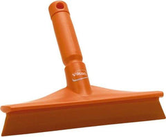 Vikan - 9.84" Rubber Blade Bench Squeegee - Single Edge, Orange, Plastic Holder - A1 Tooling