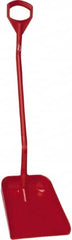 Vikan - 14-3/4" High Square Plastic Shovel - 39" Long D-Grip Handle - A1 Tooling