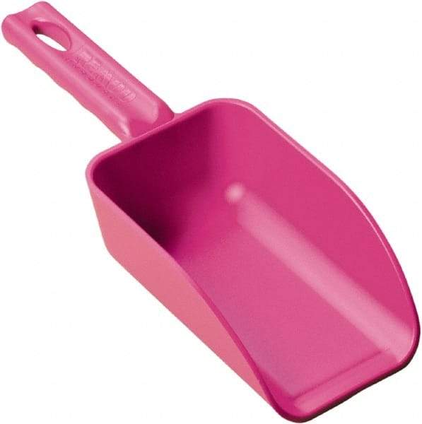 Remco - 16 oz Pink Polypropylene Flat Bottom Scoop - 3.2" Wide x 2" Deep Bowl, 10.4" OAL - A1 Tooling