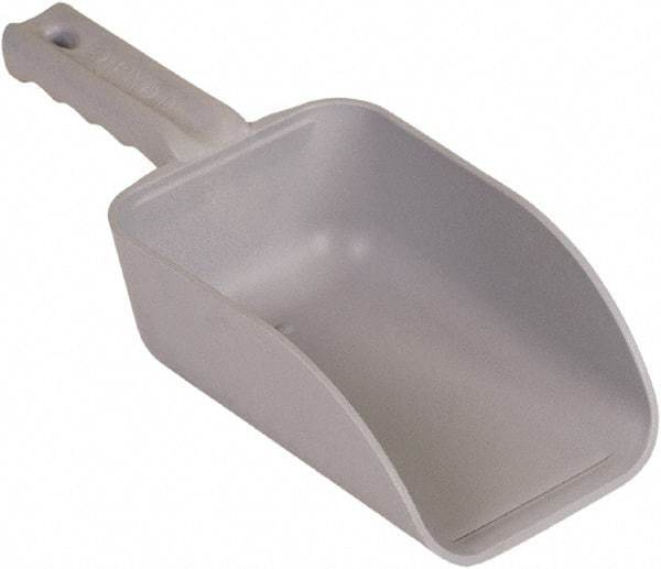 Remco - 32 oz Gray Polypropylene & Semi-Ferrous Additive Flat Bottom Scoop - 4.3" Wide x 3" Deep Bowl, 11-1/2" OAL - A1 Tooling