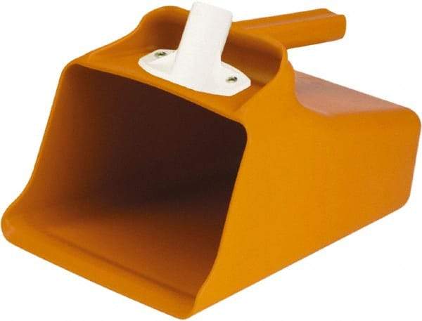 Remco - 128 oz Orange Polypropylene Flat Bottom Scoop - 8.7" Wide x 7.3" Deep Bowl, 11" OAL - A1 Tooling