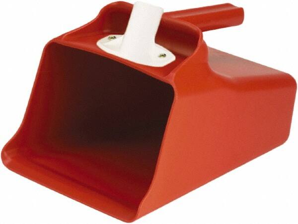 Remco - 128 oz Red Polypropylene Flat Bottom Scoop - 8.7" Wide x 7.3" Deep Bowl, 11" OAL - A1 Tooling