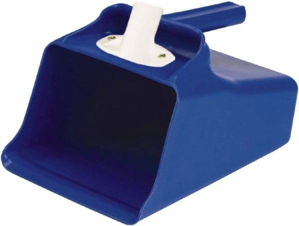 Remco - 128 oz Blue Polypropylene Flat Bottom Scoop - 8.7" Wide x 7.3" Deep Bowl, 11" OAL - A1 Tooling