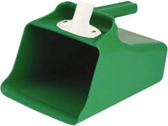 Remco - 128 oz Green Polypropylene Flat Bottom Scoop - 8.7" Wide x 7.3" Deep Bowl, 11" OAL - A1 Tooling