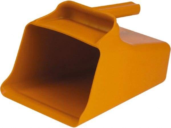 Remco - 128 oz Orange Polypropylene Flat Bottom Scoop - 8.7" Wide x 6.7" Deep Bowl, 11" OAL - A1 Tooling