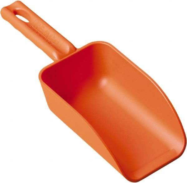 Remco - 16 oz Orange Polypropylene Flat Bottom Scoop - 3.2" Wide x 2" Deep Bowl, 10.4" OAL - A1 Tooling