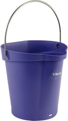 Vikan - 1-1/2 Gal, Polypropylene Round Purple Single Pail with Pour Spout - Handle Included - A1 Tooling