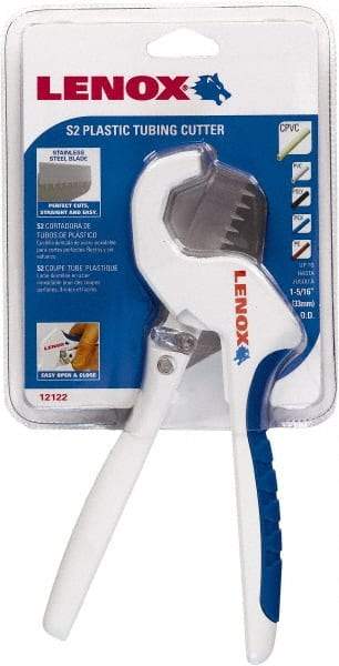 Lenox - 1-5/16" to 1" Pipe Capacity, Tube Cutter - Cuts Plastic, Rubber, PVC, CPVC - A1 Tooling