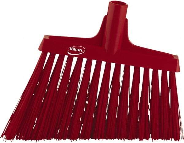 Vikan - 9-1/2" Wide, Red Synthetic Bristles, Angled Broom - A1 Tooling