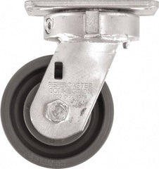 Caster Connection - 4" Diam x 2" Wide x 5-5/8" OAH Top Plate Mount Swivel Caster - High Grade Nylon, 1,000 Lb Capacity, Sealed Precision Ball Bearing, 4 x 4-1/2" Plate - A1 Tooling