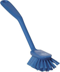 Vikan - 1" Bristle Length, Polyester Food Service Brush - 2-11/16" Long x 1" Wide Head, 10-1/2" OAL, Blue, Polypropylene Block - A1 Tooling