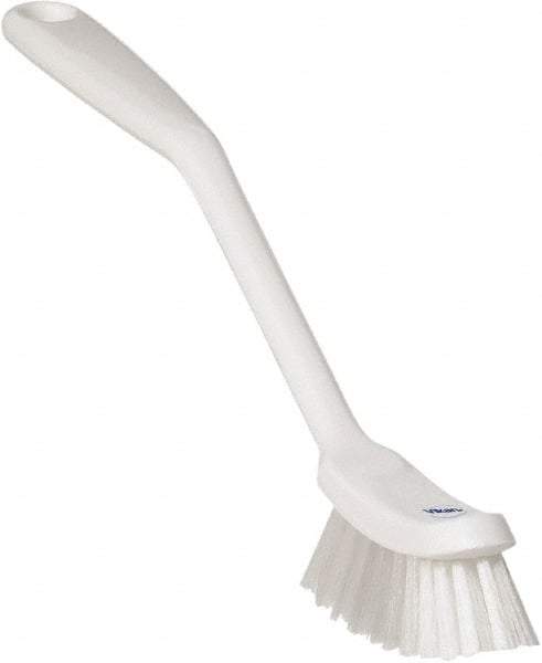 Vikan - 1" Bristle Length, Polyester Food Service Brush - 2-7/8" Long x 1" Wide Head, 11" OAL, White, Polypropylene Block - A1 Tooling