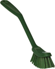 Vikan - 1" Bristle Length, Polyester Food Service Brush - 2-7/8" Long x 1" Wide Head, 11" OAL, Green, Polypropylene Block - A1 Tooling