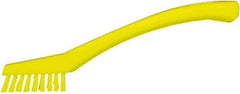 Vikan - 5/8" Bristle Length, Polyester Food Service Brush - 2-5/16" Long x 1/2" Wide Head, 8" OAL, Yellow, Polypropylene Block - A1 Tooling