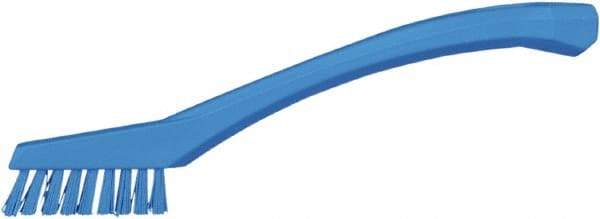 Vikan - 5/8" Bristle Length, Polyester Food Service Brush - 2-5/16" Long x 1/2" Wide Head, 8" OAL, Blue, Polypropylene Block - A1 Tooling