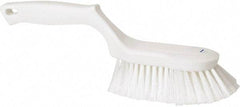 Vikan - 2" Bristle Length, Polyester Wash Brush - 5-13/16" Long x 5" Wide Head, 13-1/2" OAL, White, Polypropylene Block - A1 Tooling