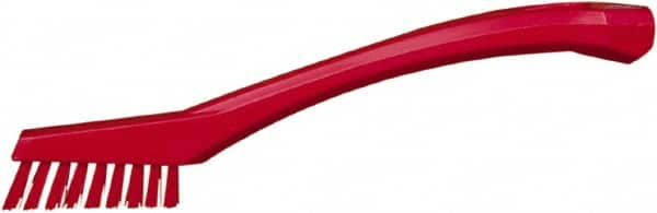 Vikan - 5/8" Bristle Length, Polyester Food Service Brush - 2-5/16" Long x 1/2" Wide Head, 8" OAL, Red, Polypropylene Block - A1 Tooling