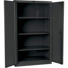 Hallowell - 3 Shelf Locking Storage Cabinet - Steel, 48" Wide x 24" Deep x 60" High, Gray - A1 Tooling