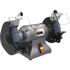 Jet - 10" Wheel Diam x 1" Wheel Width, 1-1/2 hp Grinder - 1" Arbor Hole Diam, 1 Phase, 1,720 Max RPM, 115 Volts - A1 Tooling