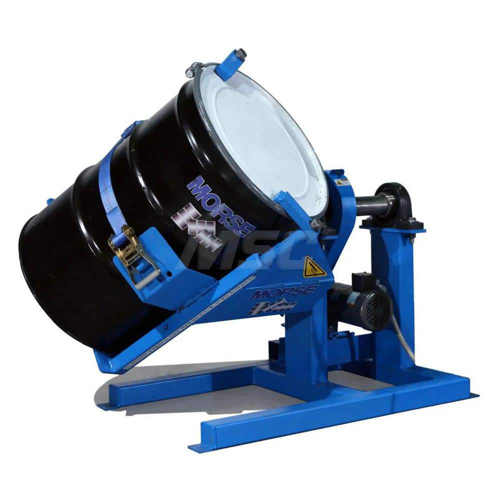 Drum Tumbler: (1) 30 to 55 gal Drum, 800 lb Capacity 30″ Wide, 46.25″ Deep, 51.75″ High