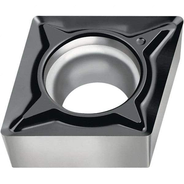 Walter - CCGT FM2 Grade WSM20S Turning Insert - TiAlN+Al2O3+(Al) Finish, 80° Rhombic, 6.35mm Inscr Circle, 2.38mm Thick, 0.4mm Corner Radius - A1 Tooling