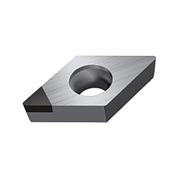 Walter - DCGW FS-1 Grade WDN10 Turning Insert - Polycrystaline Diamond Finish, 55° Rhombic, 6.35mm Inscr Circle, 2.38mm Thick, 0.2mm Corner Radius - A1 Tooling