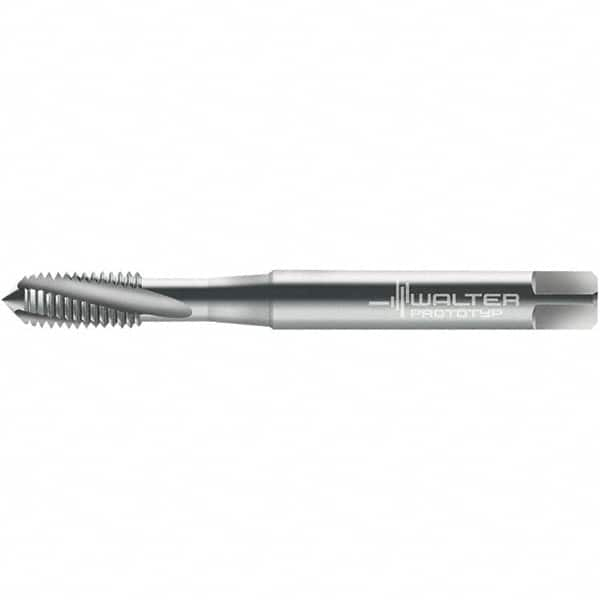 Walter-Prototyp - #2-56 DIN 2184-1 3 Flute 3B Semi-Bottoming Spiral Flute Tap - High Speed Steel, Uncoated, 45.86mm OAL, Right Hand Flute, Right Hand Thread, 1.710, Series 22400 - Exact Industrial Supply