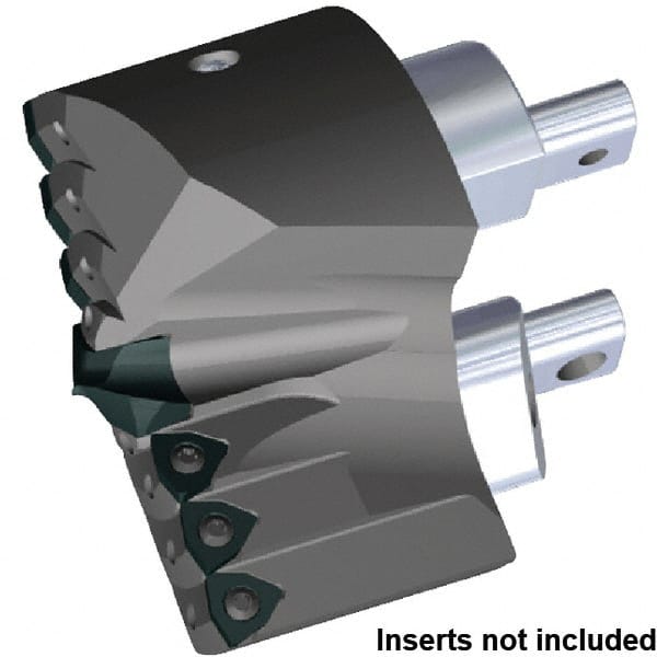 Series KSEM Plus, Head Connection FDS90, 95.25mm Max Drill Diam, Indexable Interchangeable Pilot Head KSEMP2700HPGM Pilot Drill, 27mm Pilot Drill Diam, Takes 7 Nonpilot Inserts, 58.32mm Head Length