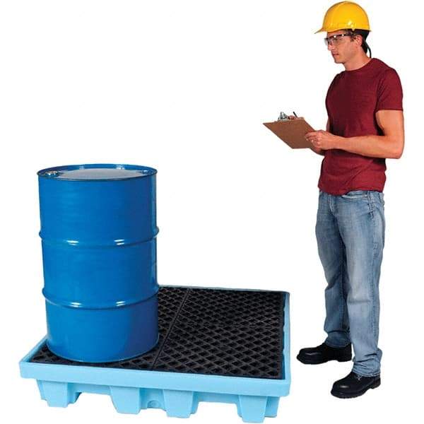 UltraTech - 66 Gal Sump, 6,000 Lb Capacity, 4 Drum, Polyethylene, Fluorinated P4 Fluorinated & Nestable Spill Pallet, No Drain - 51" Long x 51" Wide x 10" High - A1 Tooling