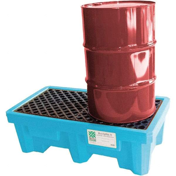 UltraTech - 66 Gal Sump, 3,000 Lb Capacity, 2 Drum, Polyethylene, Fluorinated P2 Spill Pallet, Fluorinated, No Drain - 53" Long x 29" Wide x 16-1/2" High - A1 Tooling